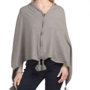 MICHAEL STARS "Tomlin"  Knit Zippered Wrap with Tassels NWOT